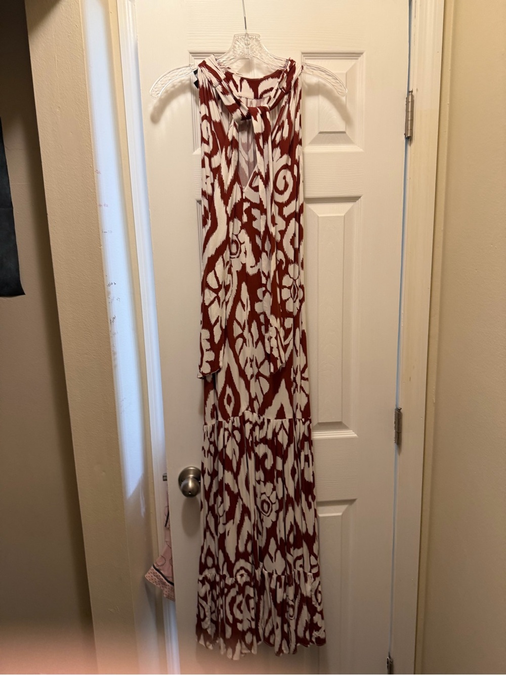 MSK Rust and White Printed Maxi Dress - Picture 4 of 4